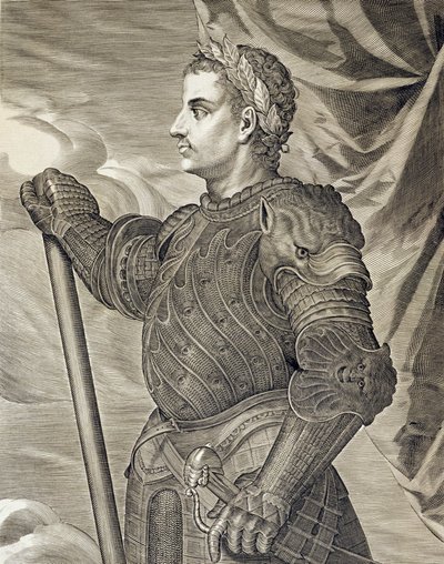 D. Claudio Cesare Imperatore di Roma dal 41 al 54 d.C. inciso da Aegidius Sadeler (1570-1629) da Tiziano Vecelli